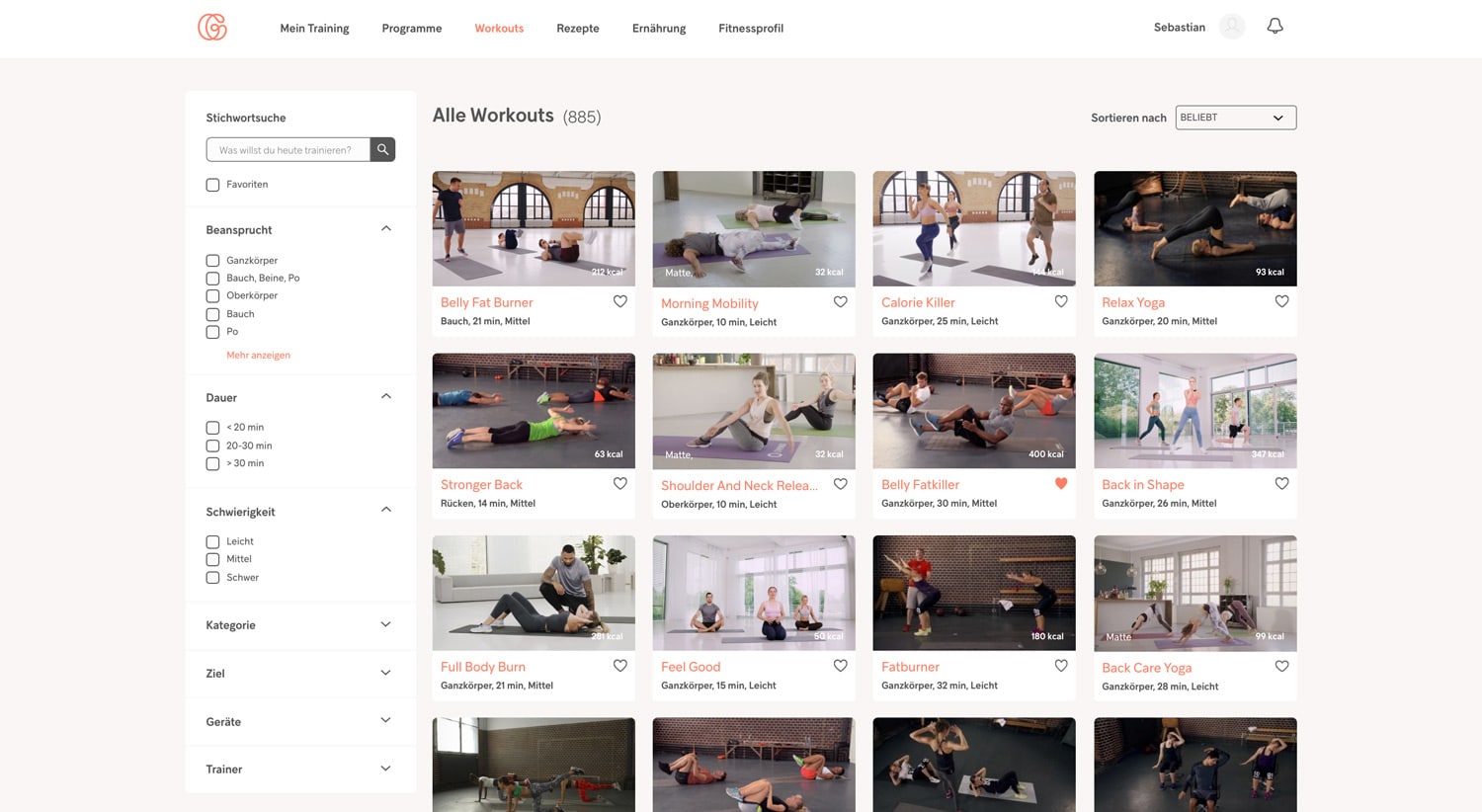 Gymondo Workouts lassen in Sachen Vielfalt wirklich keine Wünsche offen. Das Angebot ist genial!