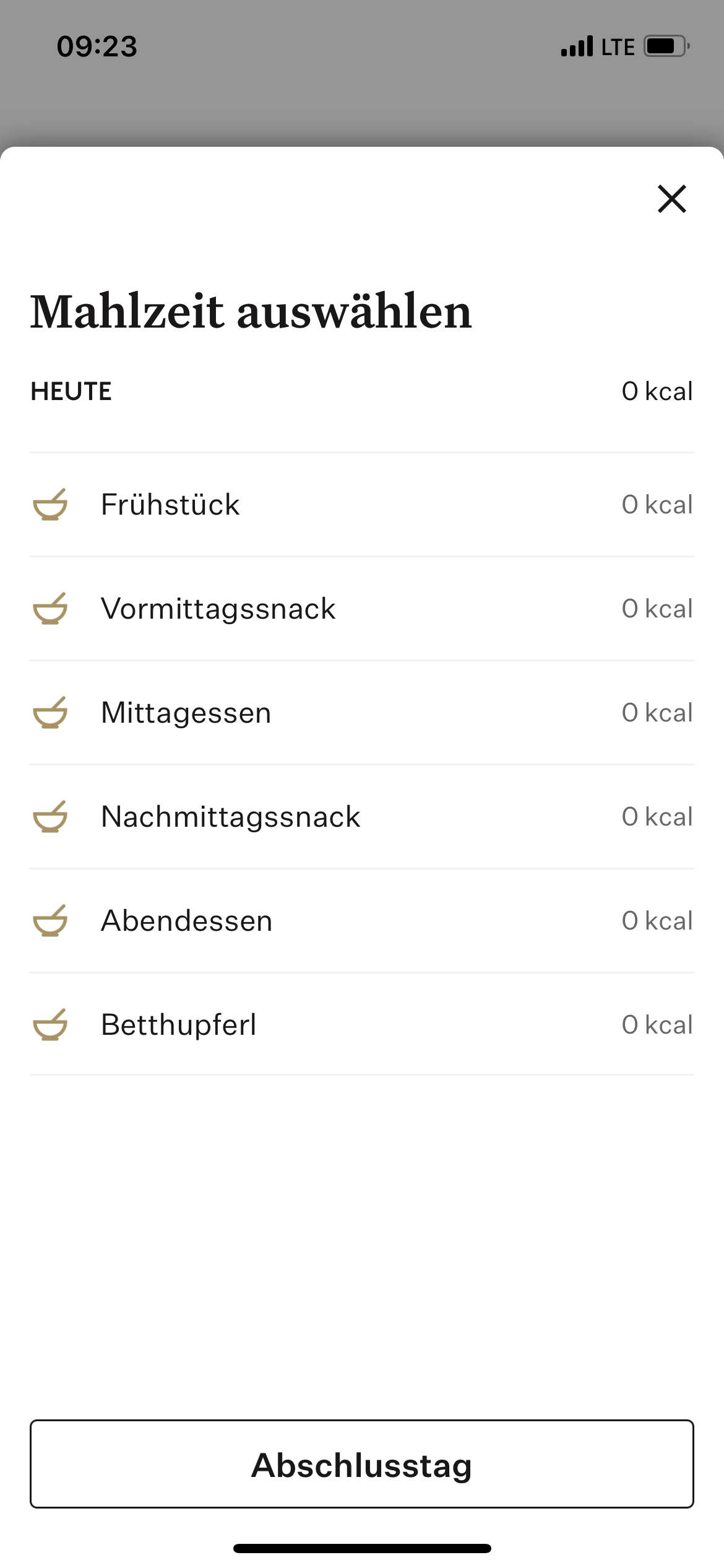 Noom Tracking der Ernährung