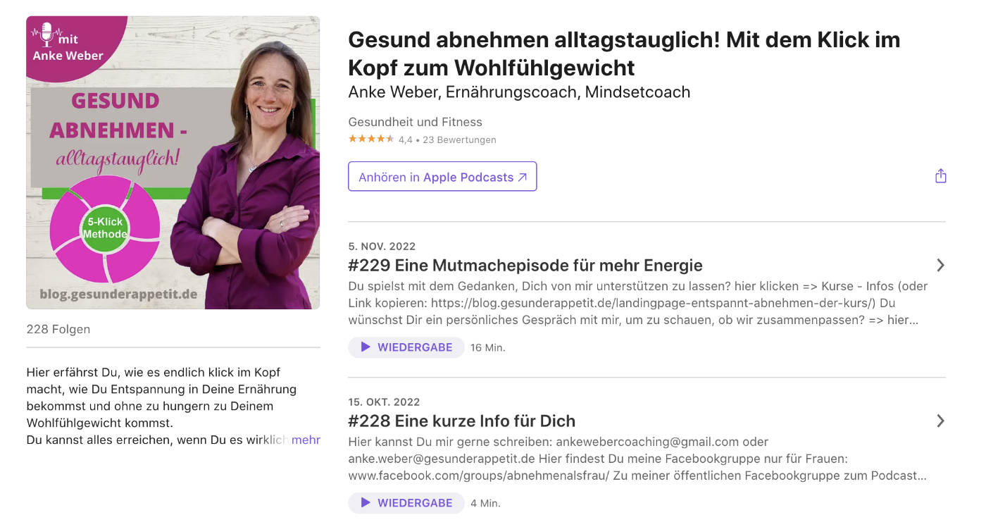 Gesunde Abnehmen alltagstauglich Podcast