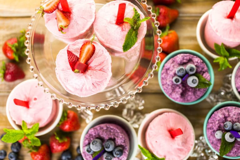 Gekühlte Joghurt Muffins zum Abnehmen mit wenig Kalorien