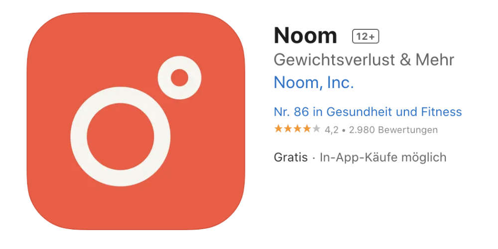 Noom Bewertung iOS Store Apple