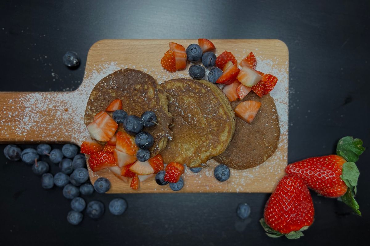 Low Carb Protein Pancakes servieren